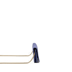 Chanel 20K Boy Wallet on Chain Shiny Grained Calfskin Blue LGHW