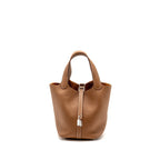 Hermes Picotin 18 Lock Bag Clemence Gold SHW