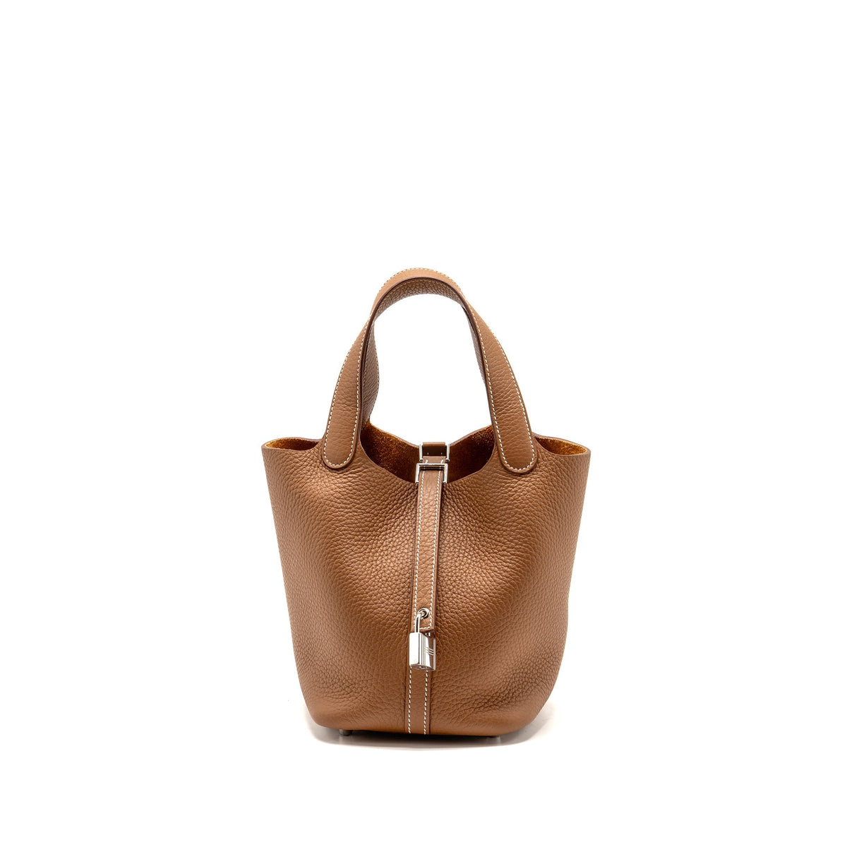 Hermes Picotin 18 Lock Bag Clemence Gold SHW