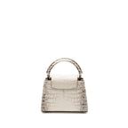 LOUIS VUITTON CAPUCINES MINI HIMALAYAN CROCODILE WHITE SHW
