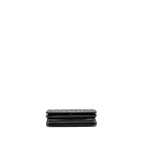 CHANEL QUILTED DIAMOND CC LOGO WALLET ON CHAIN CAVIAR BLACK SHW