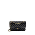 CHANEL MEDIUM CLASSIC DOUBLE FLAP BAG CAVIAR BLACK GHW (MICROCHIP)
