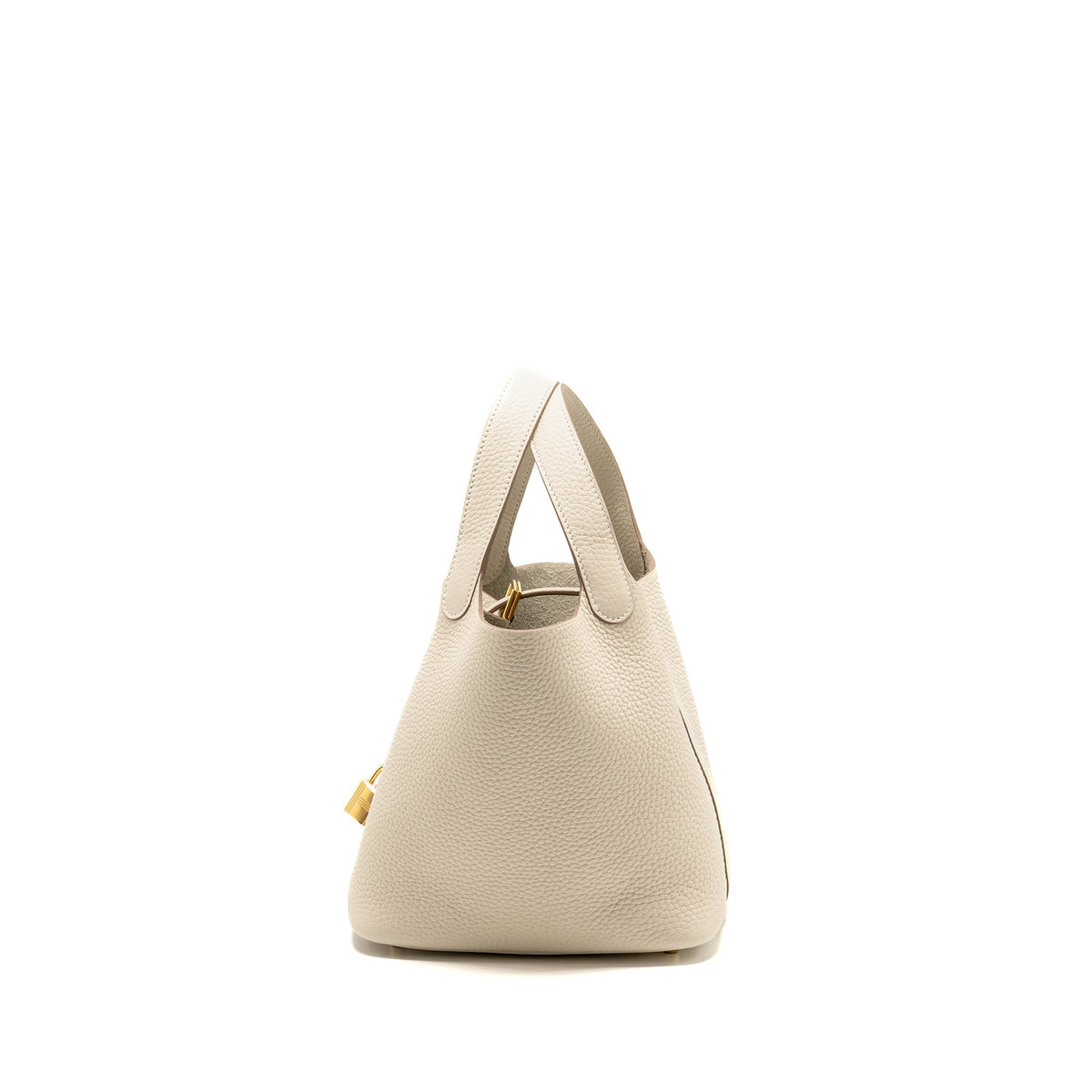 Hermes Picotin 18 Lock Bag Clemence Craie GHW