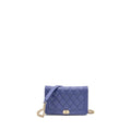 Chanel 20K Boy Wallet on Chain Shiny Grained Calfskin Blue LGHW