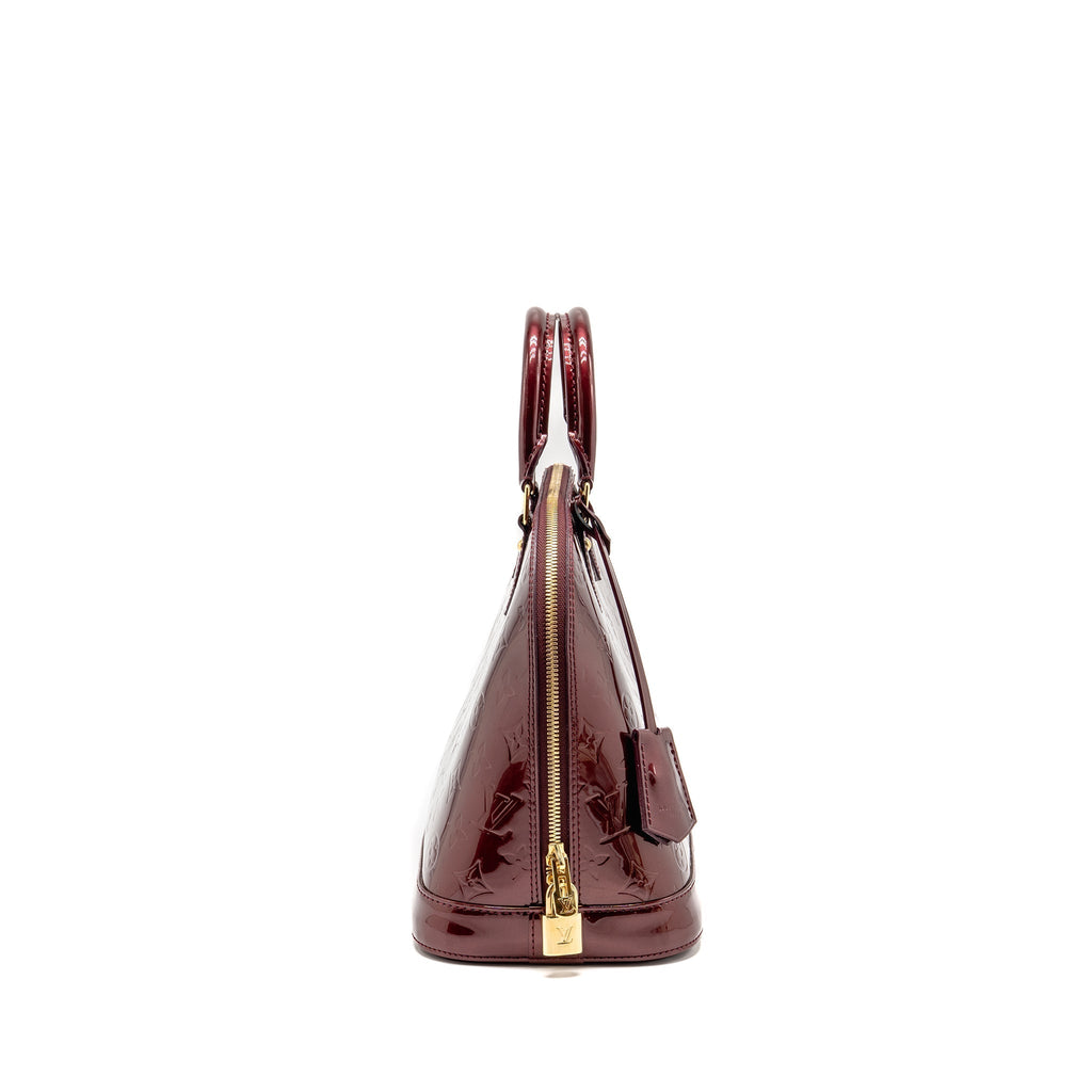 LOUIS VUITTON ALMA PM PATENT LEATHER AMARANTE GHW