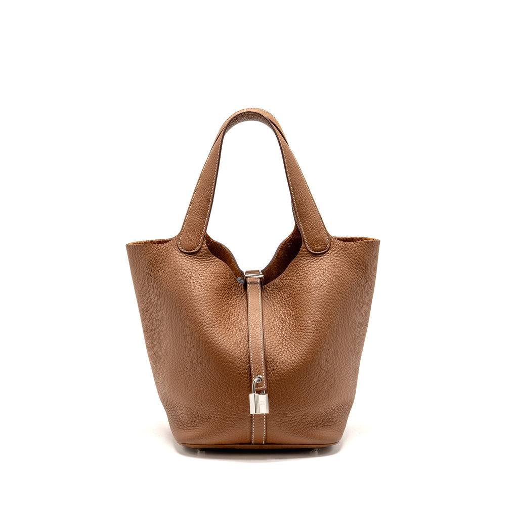 Hermes Picotin 22 Lock Bag Clemence Gold SHW