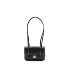 CHANEL 26P PREPPY COCO CLUTCH SHOULDER BAG CAVIAR BLACK GHW (MICROCHIP)