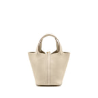 Hermes Picotin 18 Lock Bag Clemence Craie GHW