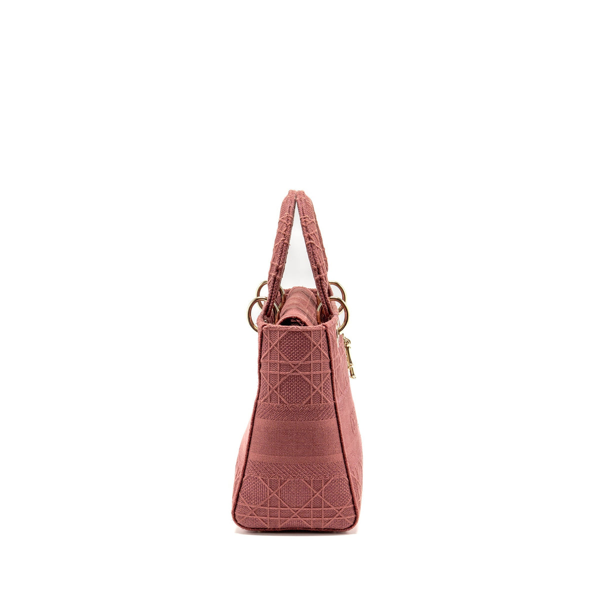 Dior medium Lady D-lite bag embroidery canvas pink LGHW