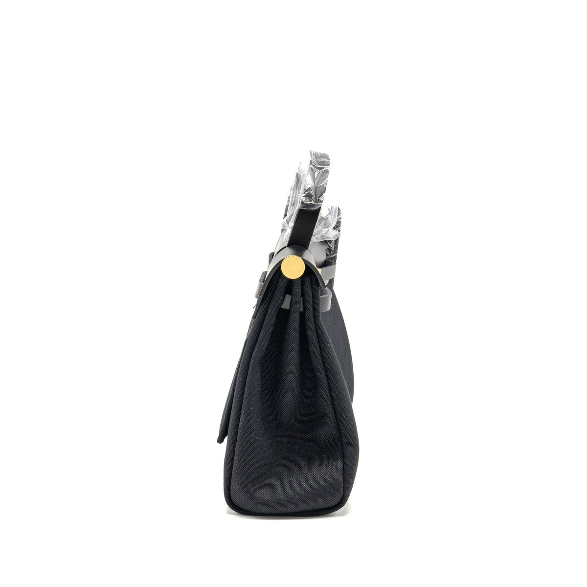 HERMES HERBAG 31 ZIP BAG CANVAS/ CACHE HUNTER LEATHER BLACK GHW