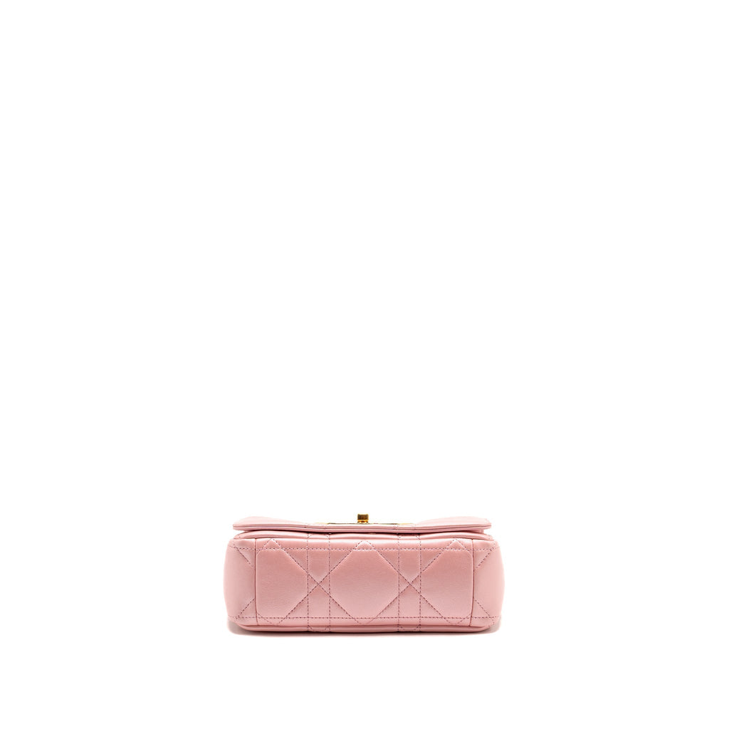 DIOR SMALL SOFT CARO BAG LAMBSKIN MELOCOTON GHW