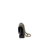 CHANEL MEDIUM CLASSIC DOUBLE FLAP BAG CAVIAR BLACK GHW (MICROCHIP)