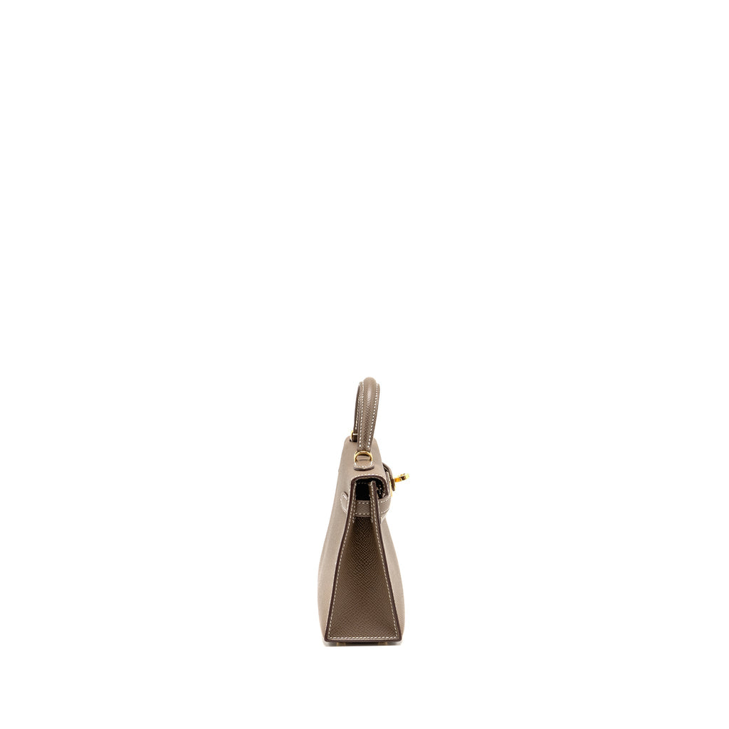 Hermes Mini Kelly Epsom Etoupe GHW