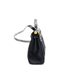 HERMES HERBAG 31 ZIP BAG CANVAS/ CACHE HUNTER LEATHER BLACK GHW