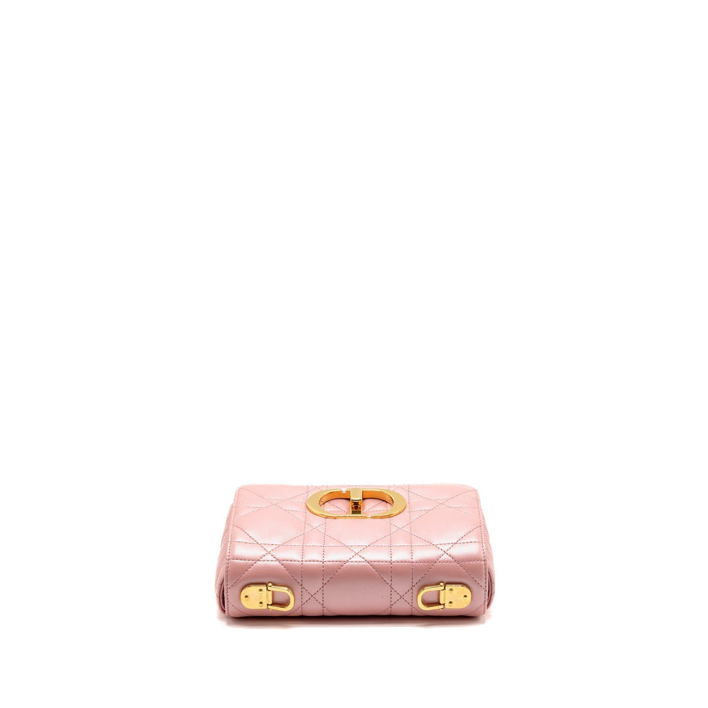 DIOR SMALL SOFT CARO BAG LAMBSKIN MELOCOTON GHW