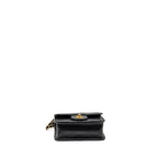 CHANEL 22K MINI FLAP BAG WITH TOP HANDLE CAVIAR BLACK GHW (MICROCHIP)