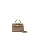 Hermes Mini Kelly Epsom Etoupe GHW