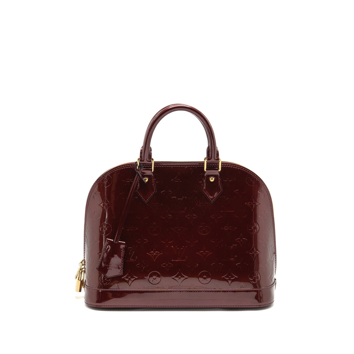 LOUIS VUITTON ALMA PM PATENT LEATHER AMARANTE GHW