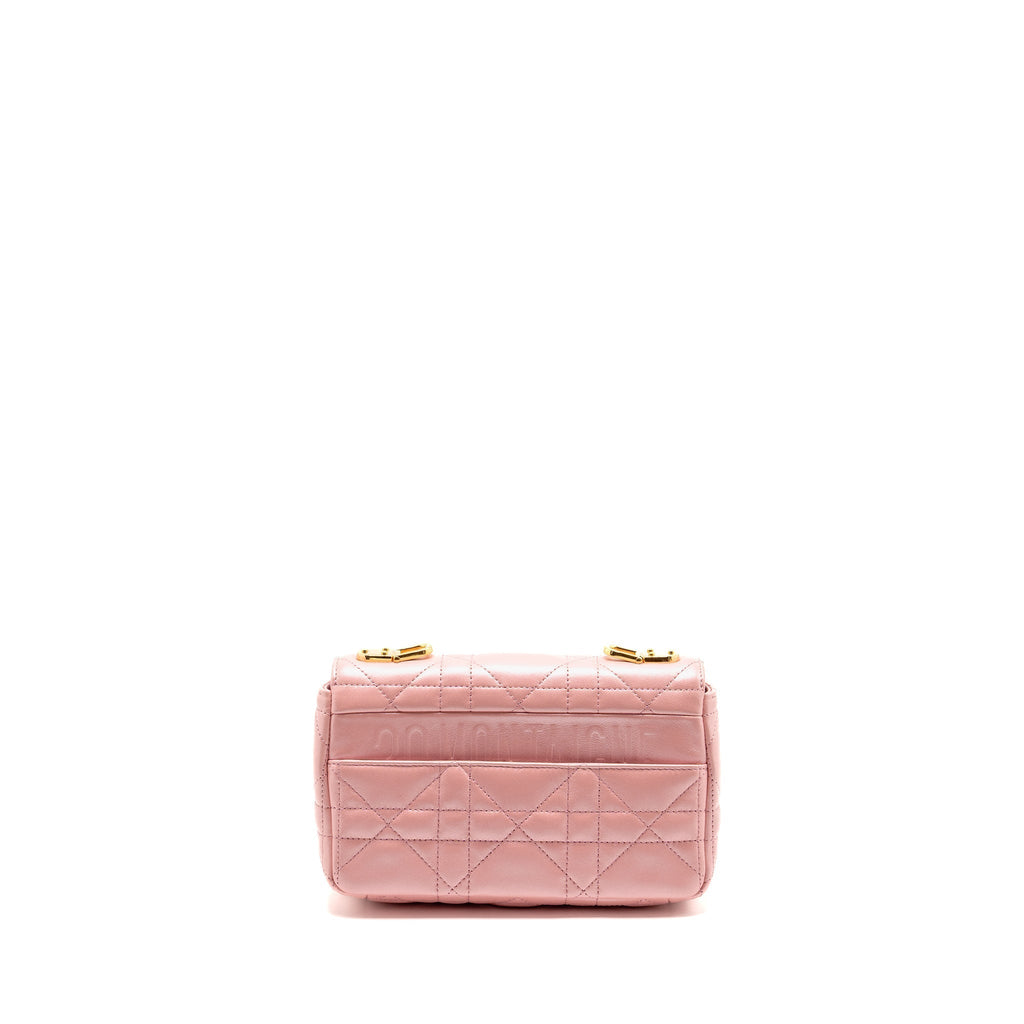 DIOR SMALL SOFT CARO BAG LAMBSKIN MELOCOTON GHW