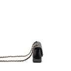 CHANEL MINI RECTANGULAR FLAP BAG LAMBSKIN BLACK RGHW (MICROCHIP)