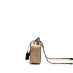 Chanel medium filigree vanity case caviar beige/black GHW