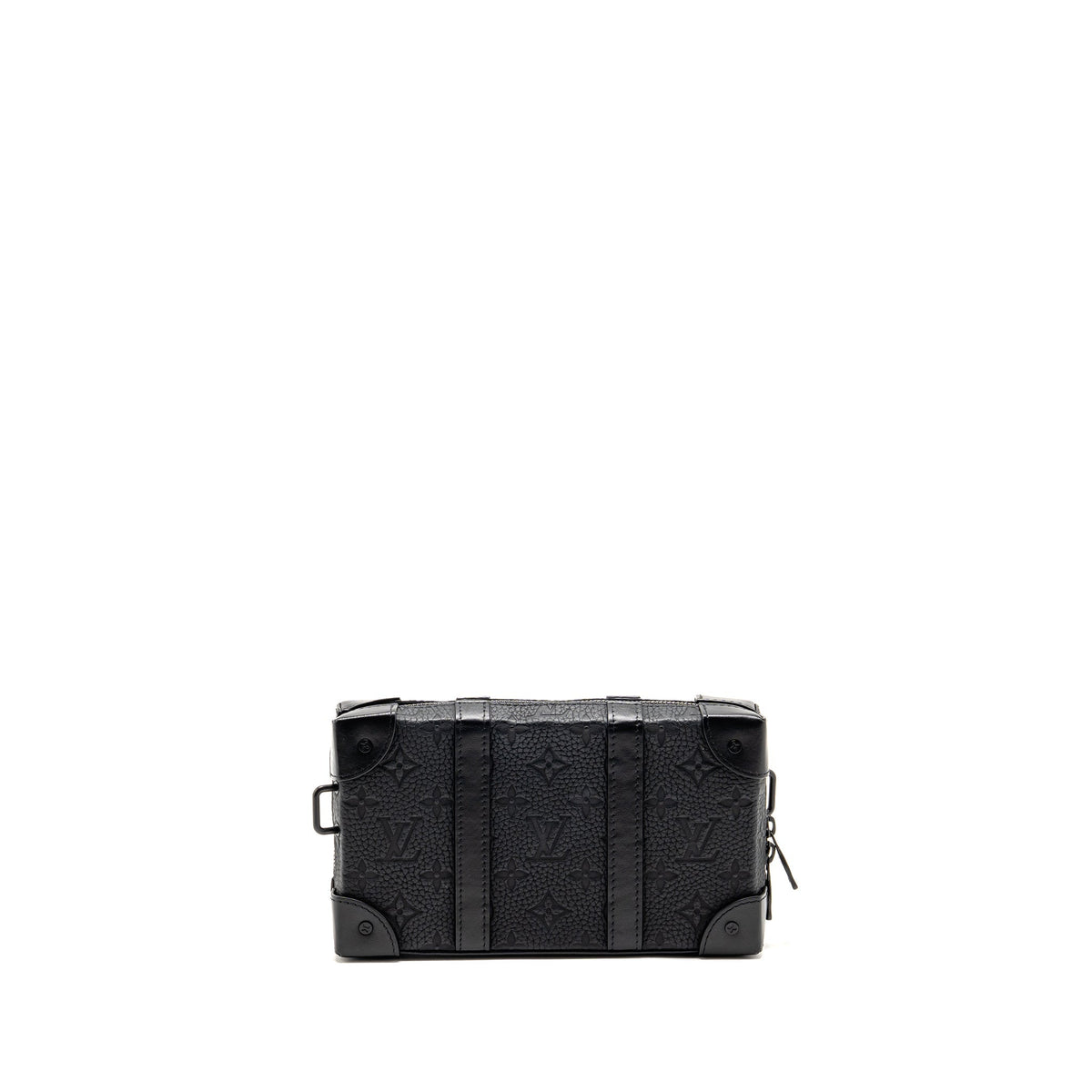 Louis Vuitton Soft Trunk Wallet Monogram Taurillon Leather Black with Black Hardware