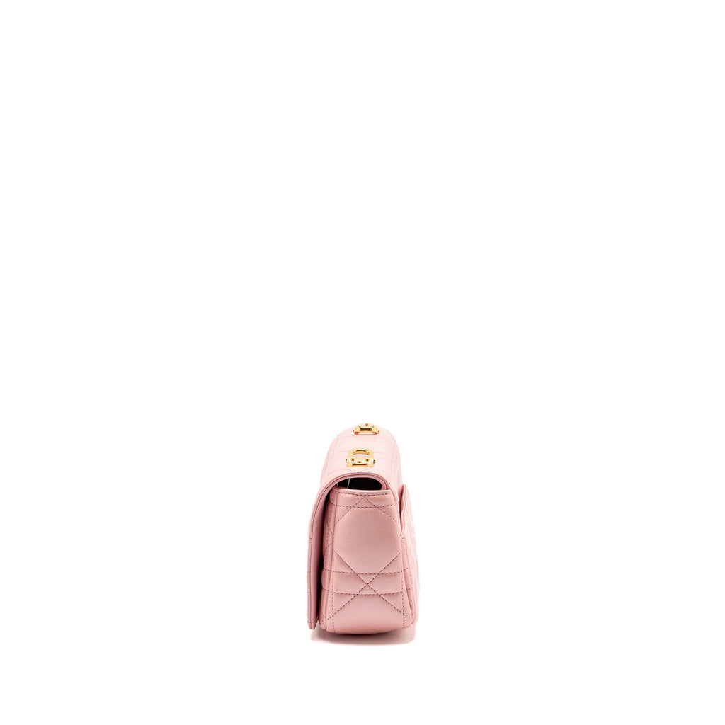DIOR SMALL SOFT CARO BAG LAMBSKIN MELOCOTON GHW