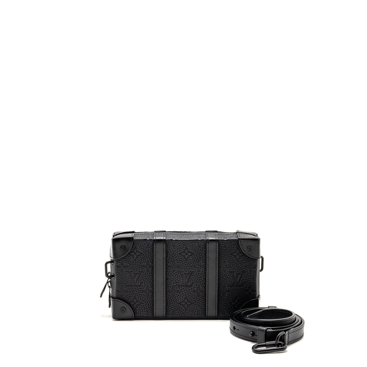 Louis Vuitton Soft Trunk Wallet Monogram Taurillon Leather Black with Black Hardware