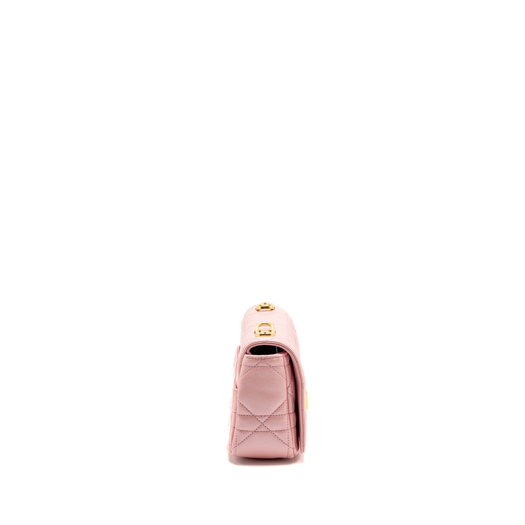 DIOR SMALL SOFT CARO BAG LAMBSKIN MELOCOTON GHW