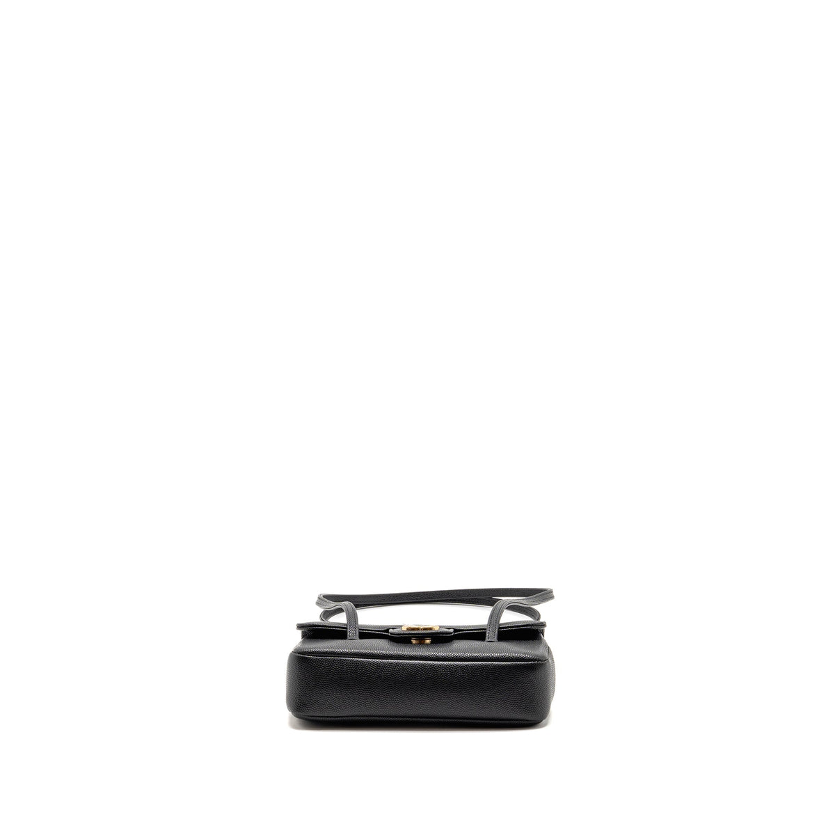 CHANEL 26P PREPPY COCO CLUTCH SHOULDER BAG CAVIAR BLACK GHW (MICROCHIP)