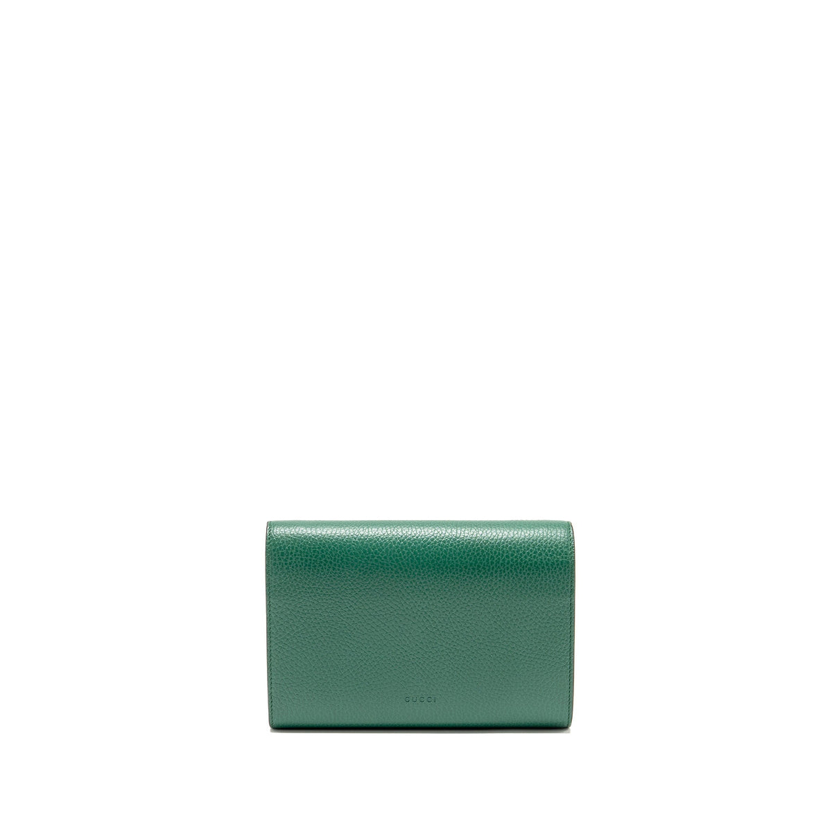 GUCCI MINI DIONYSUS WALLET ON CHAIN CALFSKIN GREEN MULTICOLOUR HARDWARE