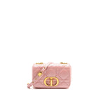 DIOR SMALL SOFT CARO BAG LAMBSKIN MELOCOTON GHW
