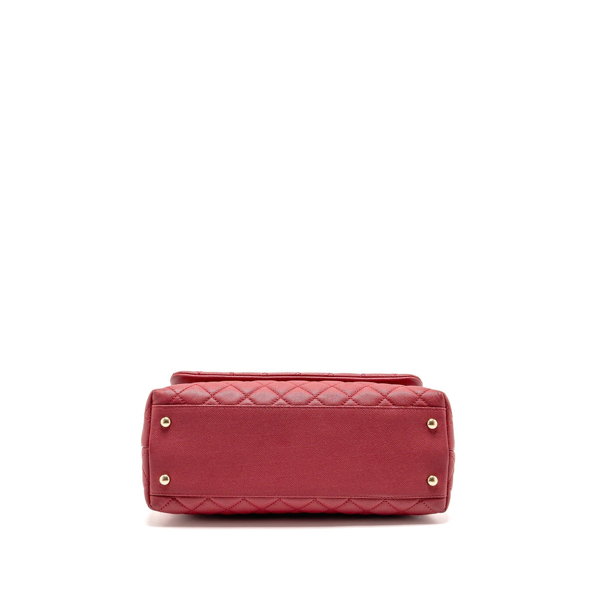 CHANEL MEDIUM COCO HANDLE CAVIAR RED GHW