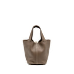 Hermes Picotin 18 Lock Bag clemence Etoupe GHW