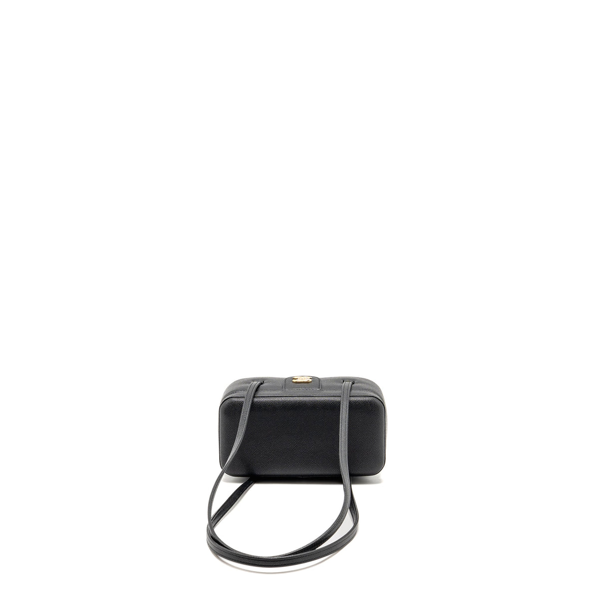 CHANEL 26P PREPPY COCO MINI VANITY SHOULDER BAG CAVIAR BLACK GHW (MICROCHIP)
