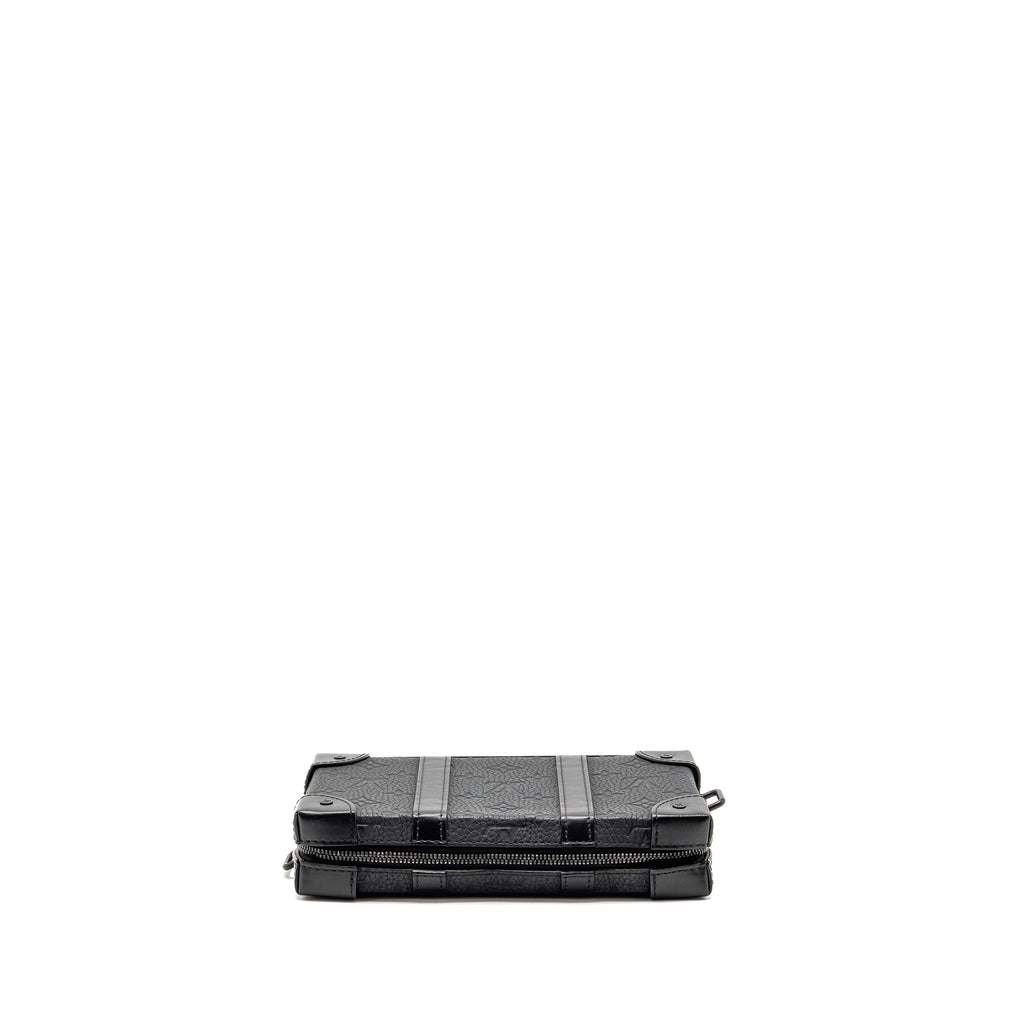Louis Vuitton Soft Trunk Wallet Monogram Taurillon Leather Black with Black Hardware