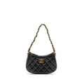 CHANEL 23K SMALL 19 HOBO SHOULDER BAG CALFSKIN BLACK GHW (MICROCHIP)
