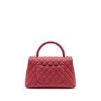 CHANEL MEDIUM COCO HANDLE CAVIAR RED GHW