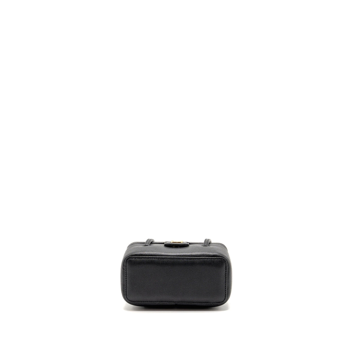 CHANEL 26P PREPPY COCO MINI VANITY SHOULDER BAG CAVIAR BLACK GHW (MICROCHIP)