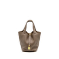 Hermes Picotin 18 Lock Bag clemence Etoupe GHW