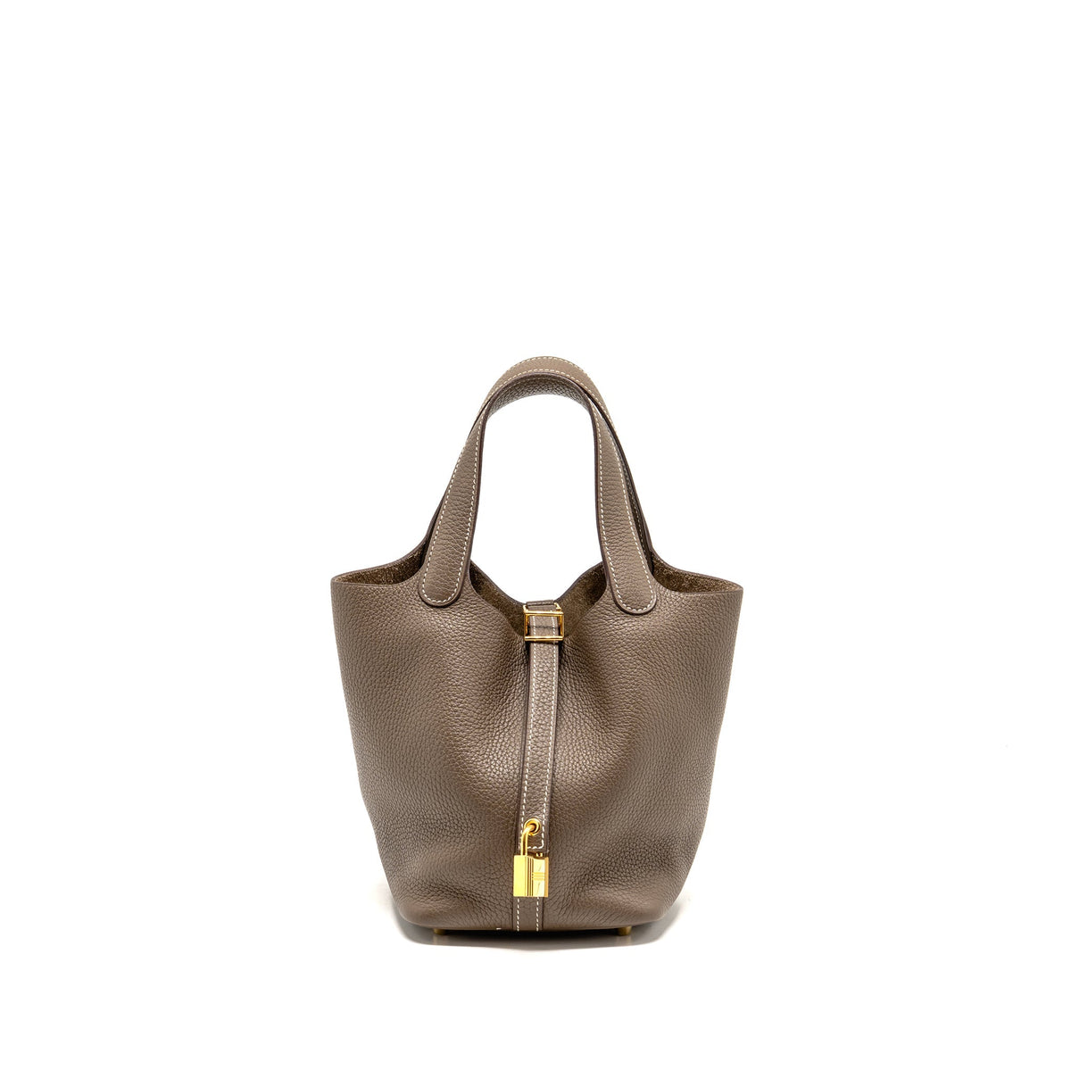 Hermes Picotin 18 Lock Bag clemence Etoupe GHW