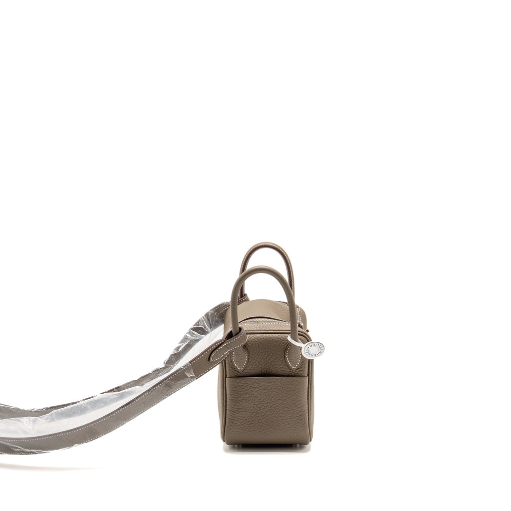 Hermes Mini Lindy II clemence etoupe SHW