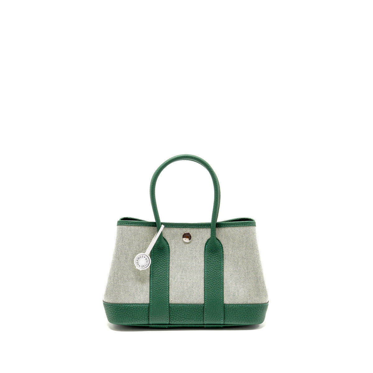 Hermes Neo Garden Party 23 Canvas/Negonda ecru/Vert Moyen SHW