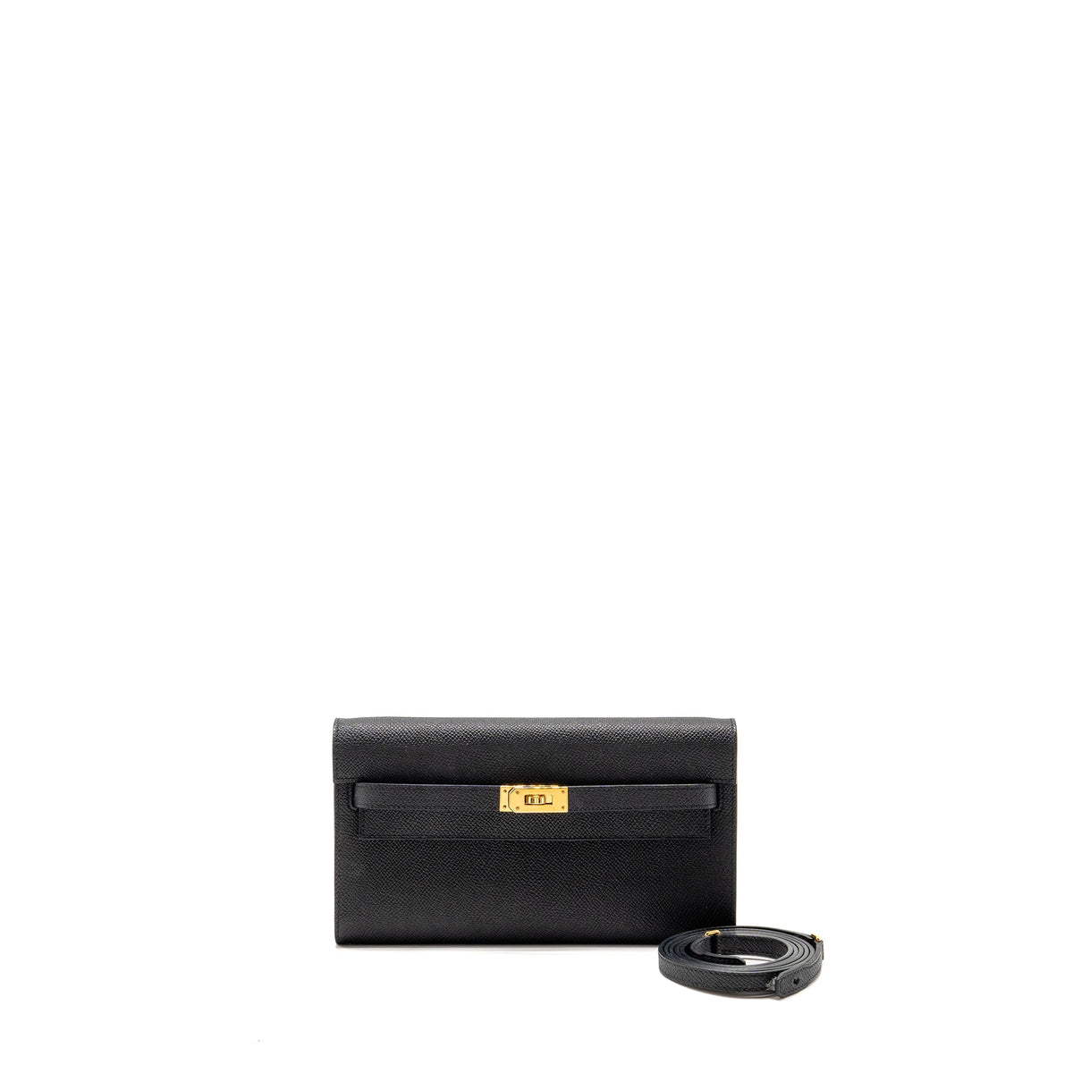 Hermes kelly to go epsom black GHW