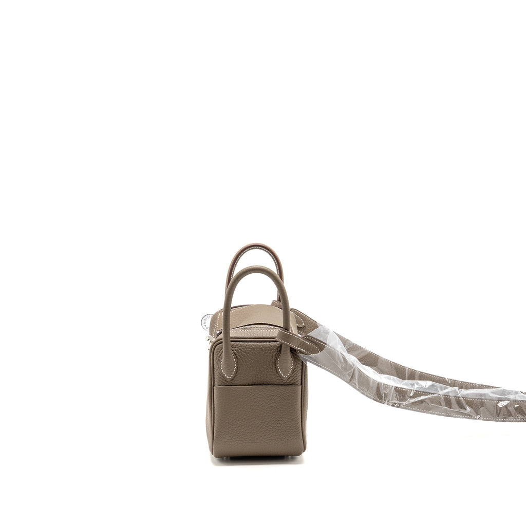 Hermes Mini Lindy II clemence etoupe SHW