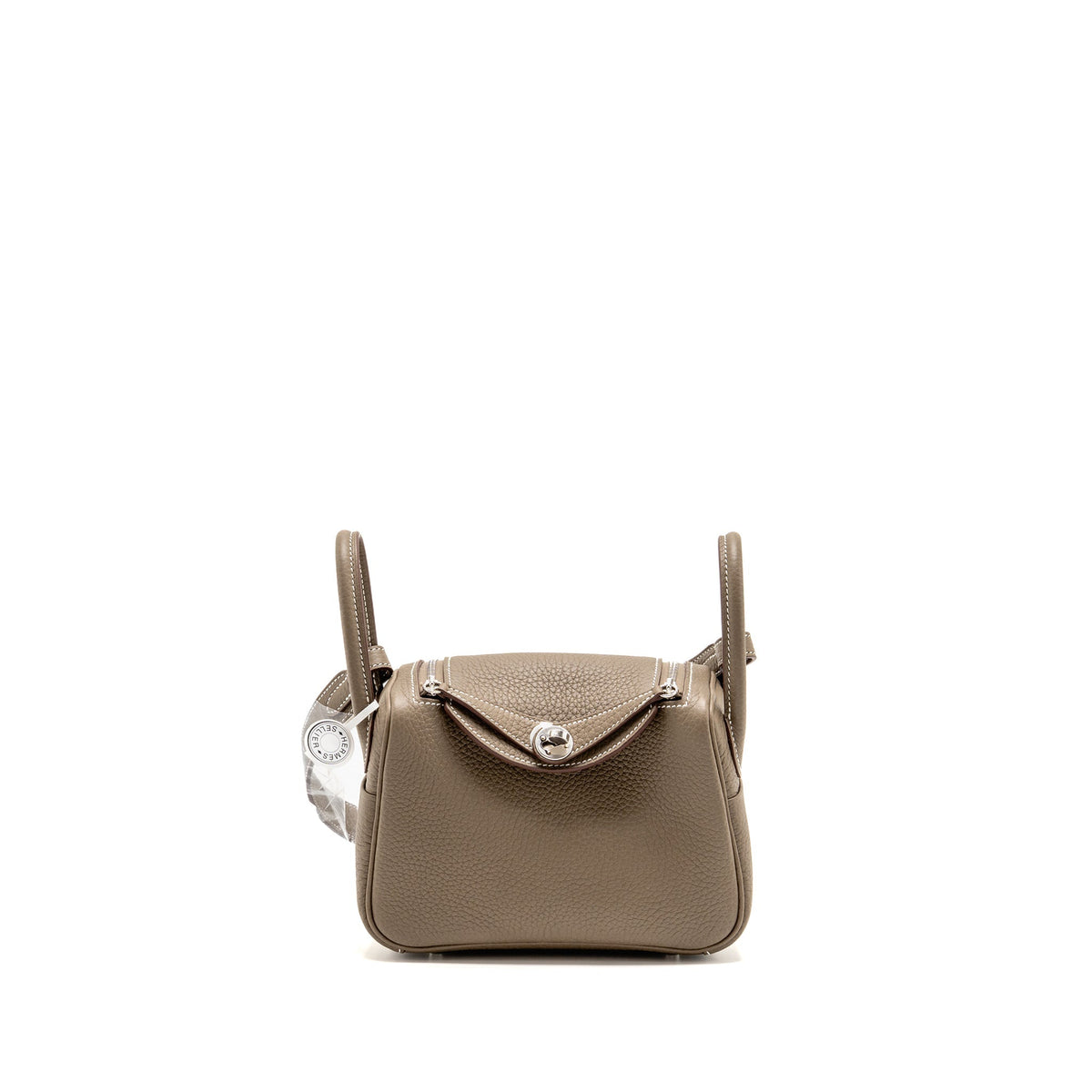 Hermes Mini Lindy II clemence etoupe SHW