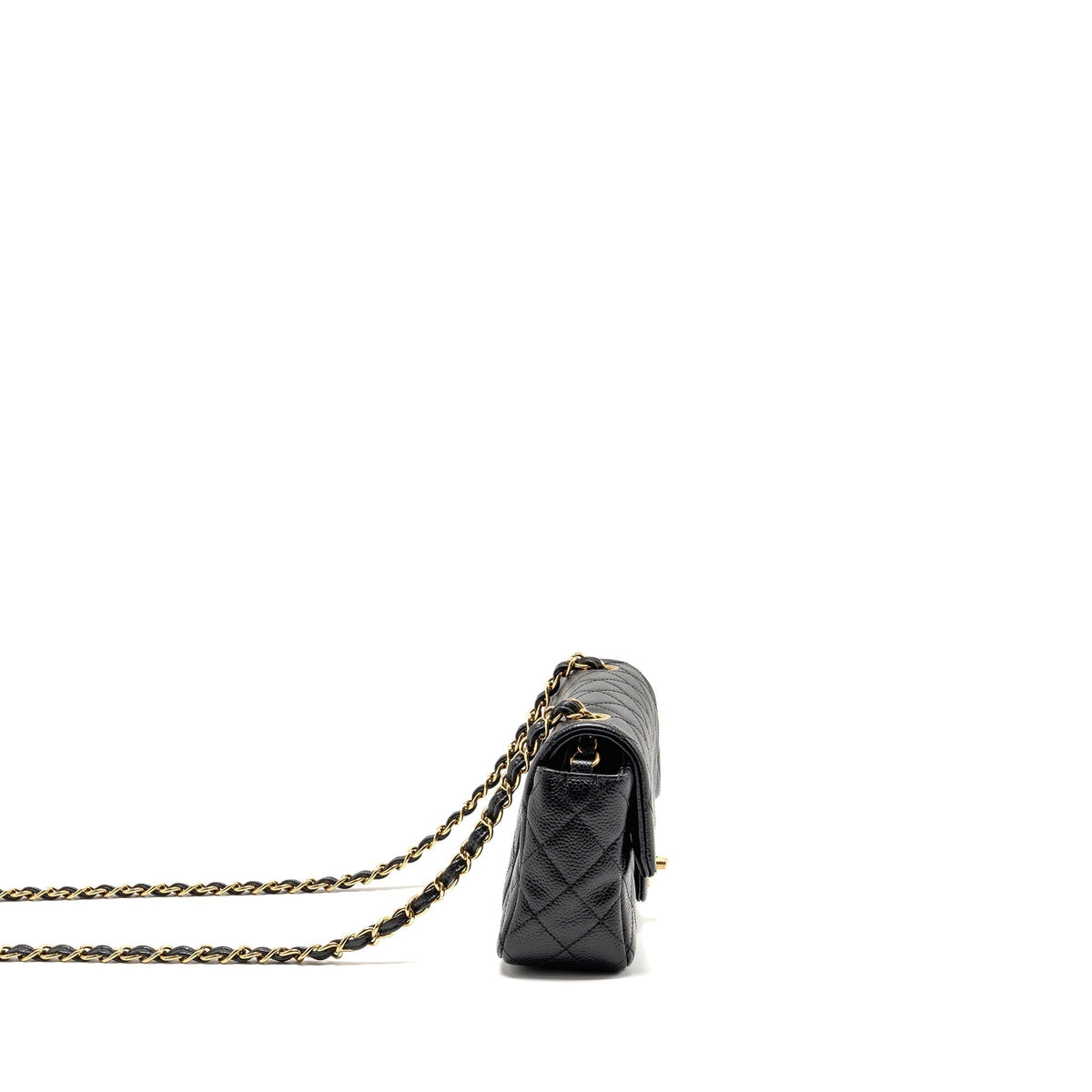 CHANEL MINI RECTANGULAR FLAP BAG CAVIAR BLACK GHW