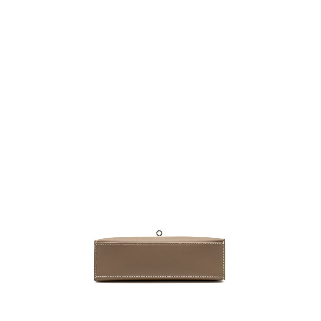 Hermes Kelly Pochette swift etoupe SHW
