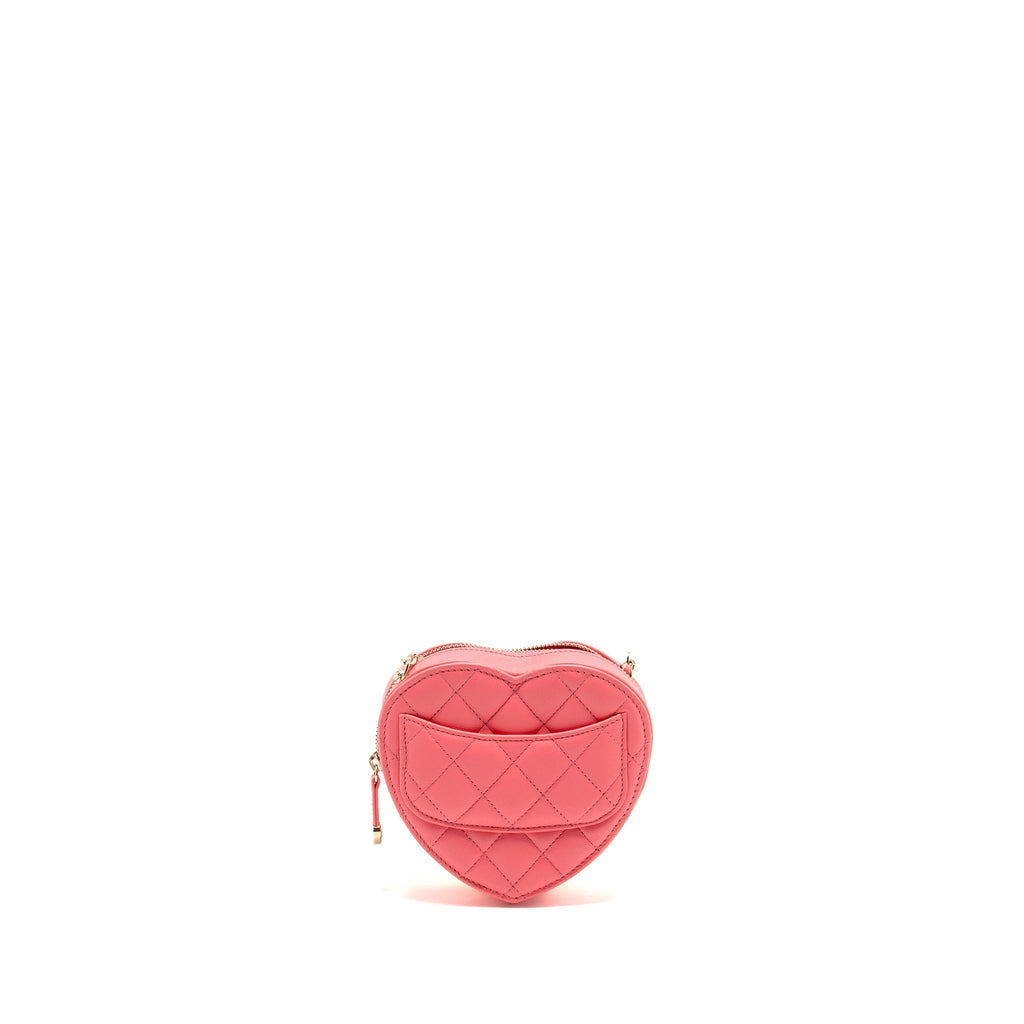 CHANEL SMALL HEART BAG LAMBSKIN PINK LGHW