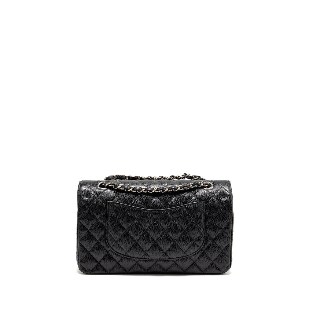CHANEL MEDIUM CLASSIC DOUBLE FLAP BAG CAVIAR BLACK SHW